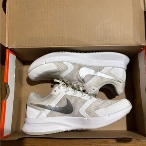 Nike White and Gray Athletic Shoes